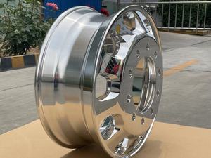 新型24.5x8.25インチ鍛造アルミ合金トラックホイールクローム仕上げ鄭德ZD1150 11R24.5タイヤ - Product Image 6