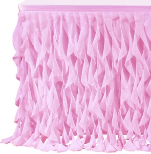 <span class=keywords><strong>Jupe</strong></span> de Table en <span class=keywords><strong>Tulle</strong></span> bouclé saule pour Table Rectangle océan <span class=keywords><strong>bleu</strong></span> Tutu à volants <span class=keywords><strong>jupe</strong></span> congelée pour mariage bébé douche, fête d'anniversaire - Product Image 4