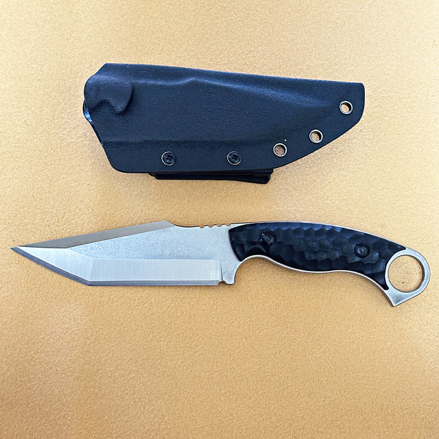 Wholesale D2 Steel Fixed Blade Tactical Knife for Outdoor Hunting Self-Defense Survival Knife OEM Customizable