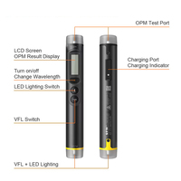 Testeur de puissance de fibre optique tout-en-un, localisateur visuel de défauts, stylo à lumière rouge, 10 longueurs d'onde, rétroéclairage LCD, lampe torche LED, Type-C, IP54