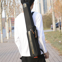 Sac à dos léger antichoc en tissu Oxford doublé polaire à double bandoulière avec étui de rangement détachable pour clarinettes et oboes noirs