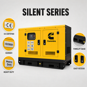 เครื่องกำเนิดไฟฟ้าดีเซลแบบพกพา Weichai Cummins 30kva 40kva 50kva ระบบสตาร์ทอัตโนมัติแบบเงียบพิเศษ สำหรับใช้ในโรงงานอุตสาหกรรม - Product Image 3