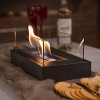 Cheminée de table moderne à éthanol haute température, design tendance, taille personnalisable, finition élégante, modèle EJ FG9904 pour la maison et le camping