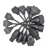 Convertisseur de câble robuste pour camion, connecteurs 24V, OBD1 vers OBD2, kit complet de 8 adaptateurs, garantie 1 an pour outil de diagnostic