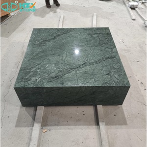 Tavolino da Caffè HZX in Pietra Naturale di Lusso Personalizzato, Marmo Verde Shangri-La per Decorazione Soggiorno - Product Image 2