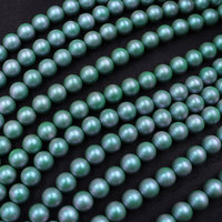 Stock à vendre 6MM 8mm couleur bleue et verte avec des perles de verre en vrac brillantes pour la fabrication de bijoux et de colliers et de bracelets de perles