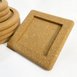 Alfombrilla de cerámica redonda cóncava con Base de corcho Bandeja de Mantel individual aislada antideslizante Moldeado de prensa en caliente Alfombrilla de olla reutilizable Bandeja de corcho - Product Image 2