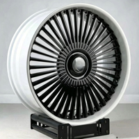 Nouvelles jantes forgées en alliage d'aluminium à rayons multiples, 2 pièces, JWL VIA 20-26 5x114.3 120, noires concaves, adaptées aux véhicules sur mesure