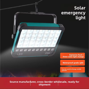 <span class=keywords><strong>Projecteur</strong></span> <span class=keywords><strong>solaire</strong></span> LED haute luminosité, lampe portable pour extérieur et camping d'urgence, corps en ABS, indice de protection IP65 - Product Image 3