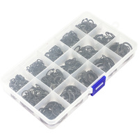 230pcs WK.HARDWARE Black Alloy Steel C Clip Circlips 18 Sizes Assortment Boxed Retaining Rings Set Wholesale