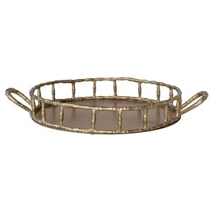 Plateau de service moderne en aluminium avec finition antique pour une présentation décorative à la maison et une présentation élégante sur la table - Product Image 2