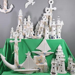 Décoration murale artisanale de style méditerranéen Ancre suspendue Décor d'ancre en bois - Product Image 2