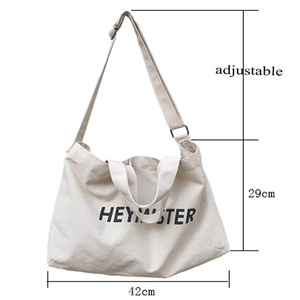 Hot Sale Women's Large Custom Cotton Canvas Tote <b>Bag</b> Portable Recycled Messenger with Zipper Cross Body Handle Made of <b>Corduroy</b> - Product Image 5