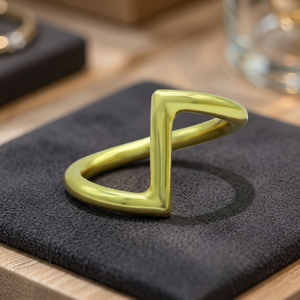 Vintage Style Brass Alloy Gold-Plated Boho Geometric <b>Ring</b> Fashionable Trendy Statement Children Gift - Product Image 3
