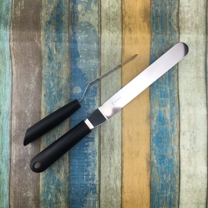 CHUYIREN 2021 Venta caliente <span class=keywords><strong>mango</strong></span> de plástico en ángulo de acero inoxidable pastel glaseado espátula - Product Image 4