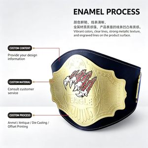 Cinturón de Campeonato de Boxeo WBA Personalizado Directo de Fábrica, Grabado en Cuero PU, Cinturón de Campeón de Oro de Muay Thai <span class=keywords><strong>WWE</strong></span> - Product Image 5
