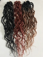 Extensions de cheveux synthétiques Queen Locs 16-24 pouces, longues, style Boho Goddess, fausses locks avec pointes bouclées, tresses au crochet, dreadlocks