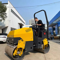 Nouveau Compacteur de Sol Mini à Conduite Manuelle QIYUN, Fabricant Chinois, Rouleau Compresseur à Double Tambour, Système Entièrement Hydraulique