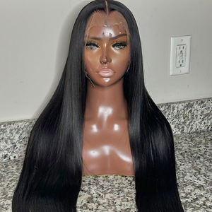 Perruques en dentelle frontale en forme de M LAGOS magnifiques, en cheveux humains, sans colle, 13x4, perruque frontale complète, dentelle HD, perruques à ligne de cheveux basse, vente en gros - Product Image 2