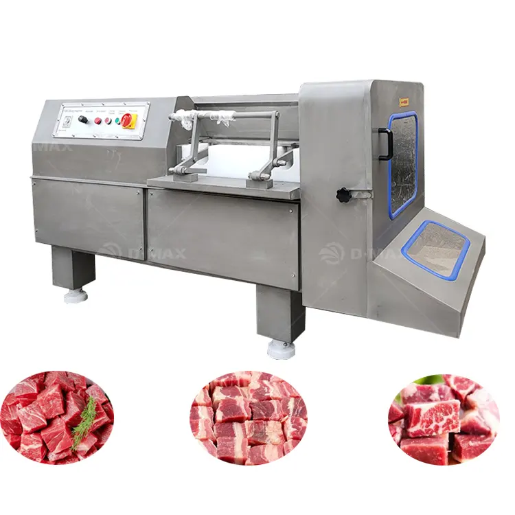 Carne congelada Máquina corte bloco carne congelada dicer cubo corte máquina corte cubo carne congelada