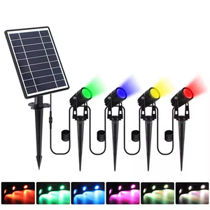 Iluminación <span class=keywords><strong>de</strong></span> jardín que cambia <span class=keywords><strong>de</strong></span> Color Multi RGB, luces <span class=keywords><strong>de</strong></span> paisaje con energía Solar impermeables, foco solar decorativo ajustable para exteriores - Product Image 3