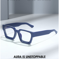 HISTOIRE PSTY174 Montures de lunettes à verres plats vintage Monture carrée Lunettes bloquant la lumière bleue Lunettes d'ordinateur personnalisées