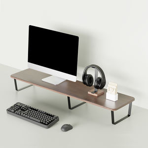 デュアルモニター スタンド ライザー - 木製 デスクトップ シェルフ パソコン ノートPC プリンター テレビ 携帯電話 スタンド用 - Product Image 5