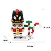 Kit de Bloques de Construcción MOC de Navidad con Cascanueces, Santa Claus, Alce y Muñeco de Nieve, Mini Adorno Decorativo para Escritorio, Regalo Perfecto para las Fiestas Navideñas
