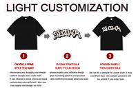 Logo personnalisé 100% coton français éponge goutte épaule surdimensionné Boxy t-shirts poids lourd 220/240 grammes style High Street