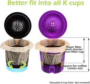 Filtros de Papel Desechables para Café, Repuesto de Filtro Kerig Compatible con Cápsulas Reutilizables de una Sola Dosis para Cafetera Keurig - Product Image 4