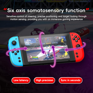 Joy-05 đầy màu sắc RGB ánh sáng 6 trục gyro điều khiển không dây cho Switch NS/OLED/Lite phím điều khiển rung kép <span class=keywords><strong>Gamepad</strong></span> - Product Image 5