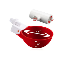 Gobelet à eau automatique pour oiseaux Gobelets à eau pour poulets sans té Bol à eau pour cailles de volaille avec vis