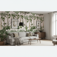 Wallpaper Mural Kecantikan Bunga Tanaman Tepi Air Tropis Latar Belakang Hijau Timbul Modern Dapat Dilepas Tahan Air Tahan Api