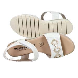 Sandales compensées pour femme Valleverde, ivoire, hauteur de talon 39 cm, chaussures d'été confortables - Product Image 6