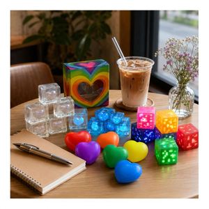 High Quality <b>LED</b> Cube Heart Squeeze Toy Flashing Squishy <b>Ball</b> Stress Relief Fidget Sensory Gift Wholesale Stock - Product Image 4