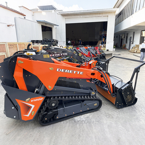 Derette v1000 לעמוד מאחורי החלקה stoker מיני מעמיס מעקב עם מנוע פרקינס בניית יעילות גבוהה - Product Image 5