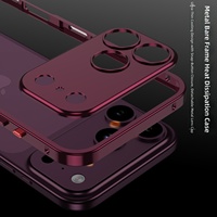 Nouvelle coque de protection pour iPhone 18 Pro/18 Pro Max avec cadre métallique, design boucle hippocampe et protection d'objectif anti-chute