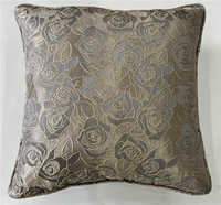 Nouvelle housse de coussin en jacquard métallique à motif de rose abstraite, housse de coussin de luxe, décoration d'intérieur