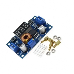 Módulo reductor de voltaje ajustable DC-DC de alta potencia XL4015 5A 75W + Voltímetro LED, módulo de fuente de alimentación - Product Image 1