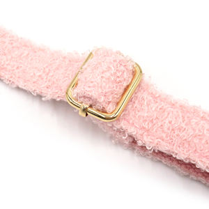 Collar de correa de perro de terciopelo de peluche, collar de perro con logotipo personalizado, proveedor de <span class=keywords><strong>ETSY</strong></span> de lujo, collar de perro Buck de metal de fábrica y conjunto de correa de lujo - Product Image 6