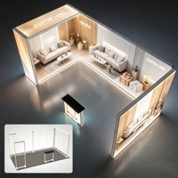 Stand d'exposition modulaire en tissu SEG durable, imperméable, réutilisable, avec cadre en aluminium, portable et personnalisé, pour salon professionnel