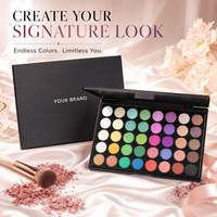 Palette de fards à paupières 40 couleurs tons terre, longue tenue, maquillage quotidien, cosmétique marque privée