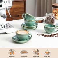 Tasses à café en céramique de 6 oz avec soucoupes, résistantes au lave-vaisselle et au micro-ondes, pour restaurants, maisons et hôtels – Approvisionnement direct usine