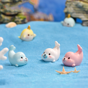 Mini Resin Dolphin Figurine <b>Miniatures</b> for Fishbowl Landscape Decorations Tiny Ocean Animal Narwha Ornaments DIY Accessories - Product Image 2