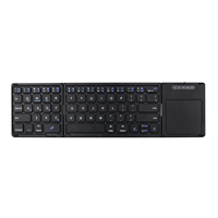 Clavier sans fil USB-C pliable à trois volets portable avec pavé tactile sensible pour iPad, iPhone, smartphone, ordinateur portable, tablette