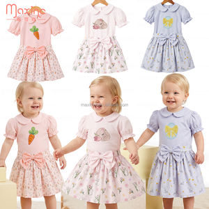 Vêtements en tricot à manches longues pour filles en bas âge pour le printemps et l'automne, ensemble de <span class=keywords><strong>2</strong></span> pièces avec applique de lapin de Pâques pour filles - Product Image 4