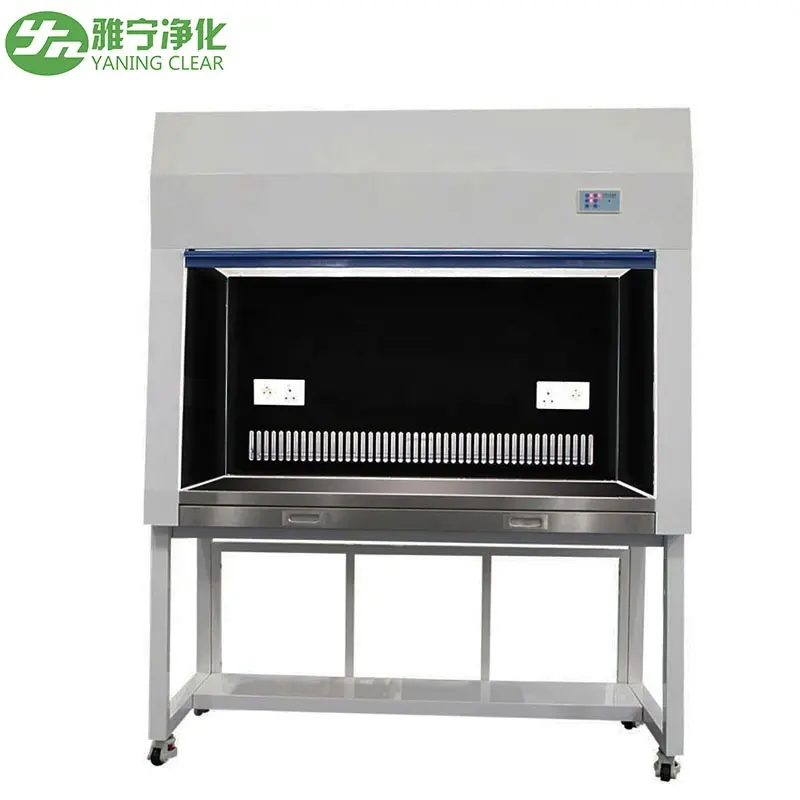 YANING Baixo Preço Lab Móveis Vertical ISO 5 FFU Laminar Fluxo de Ar Capuz Cabinet Banco Limpo para Microbiologia Micologia Cogumelo