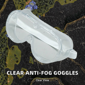 Lentes Transparentes Antivaho y Resistentes a los Arañazos, Gafas de Seguridad para Trabajo de Construcción, Protección Contra Salpicaduras de Polvo, Marco de Plástico - Product Image 1
