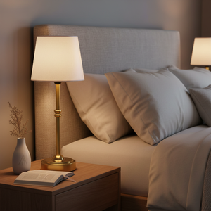 Lampada da Tavolo in Metallo dal Design Moderno, Esclusiva per l'Esportazione, con Dimmer a Tre Velocità e Colore <span class=keywords><strong>Dorato</strong></span>, per Soggiorno, Studio, Camera da Letto e Comodino - Product Image 2
