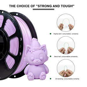 Filament PLA 3D violet clair, filament pour imprimante 3D, consommables d'impression 3D PLA+, bâton d'impression 3D couleur unique - Product Image 1